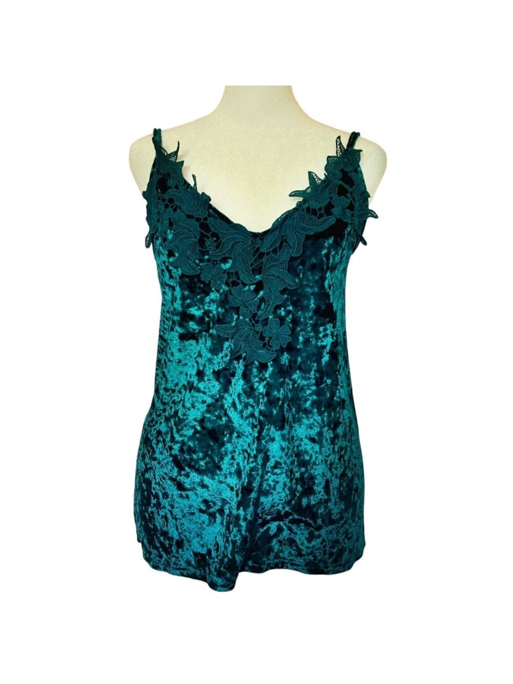 Forest Fairy Velvet Tank Crocheted Soft Grunge Whimsigoth Goblincore